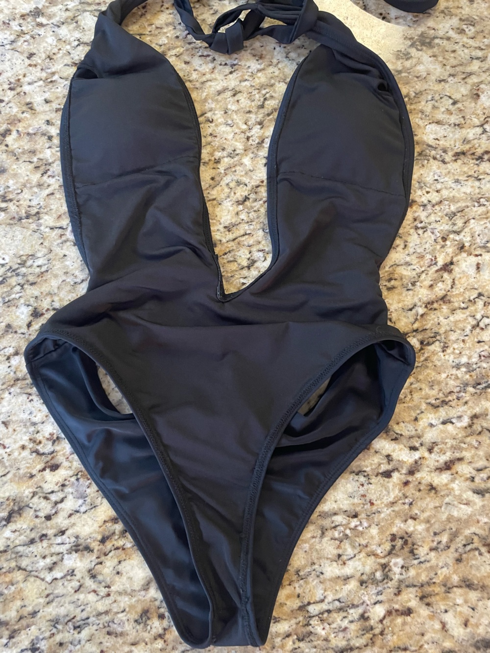Sexy Women’s Strappy Criss Cross Back Black One-Piece Swim Suit